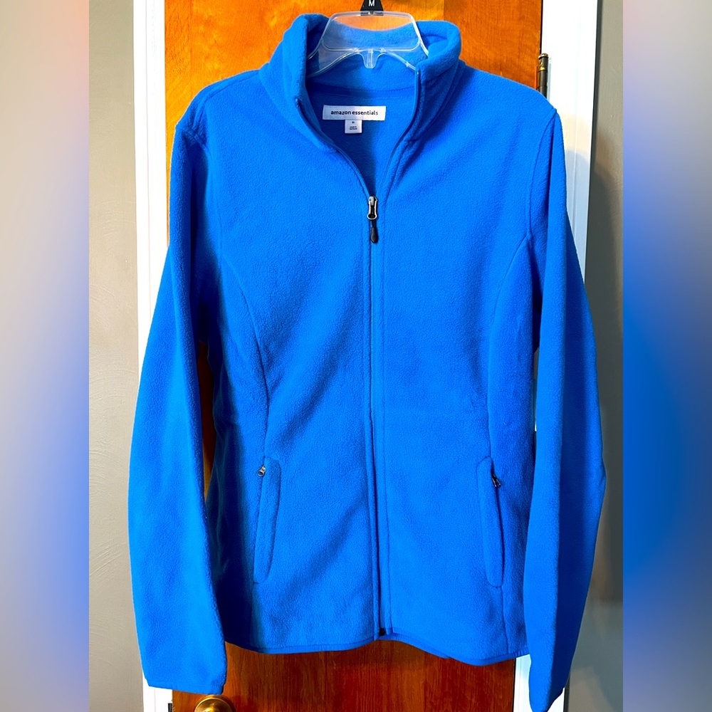 Women’s polar fleece, zip up jacket Blue L, NWT